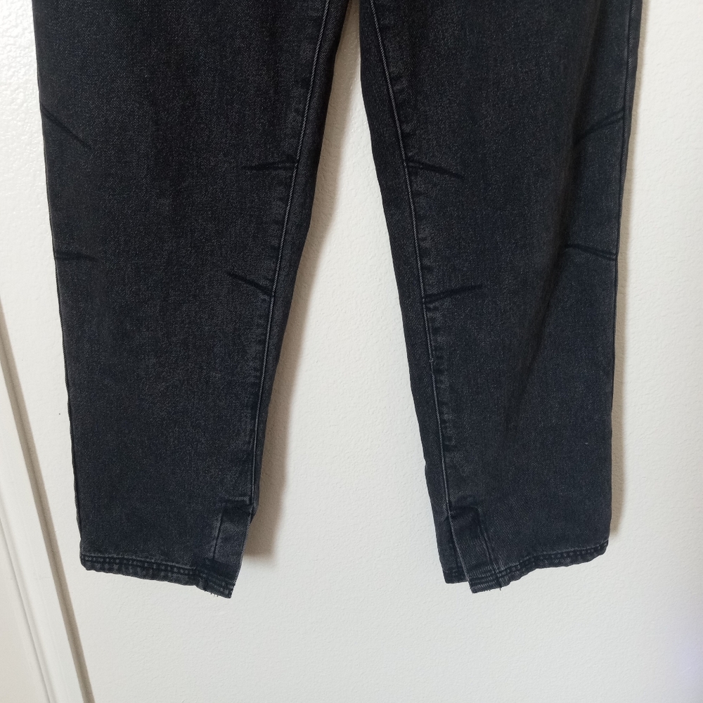 Maniere De Voir Half Foldover Mom Jeans in Washed Black Size 8 - Picture 9 of 10